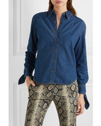 Женская темно-синяя джинсовая рубашка от M.i.h Jeans
