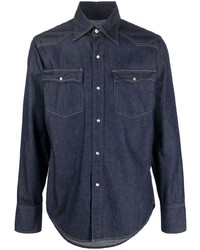 Мужская темно-синяя джинсовая рубашка от Maison Margiela