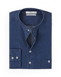 Мужская темно-синяя джинсовая рубашка от Mango Man