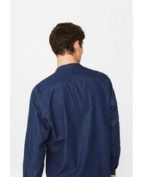 Мужская темно-синяя джинсовая рубашка от Mango Man