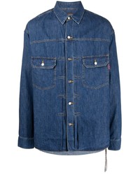Мужская темно-синяя джинсовая рубашка от Mastermind Japan