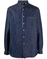 Мужская темно-синяя джинсовая рубашка от N°21