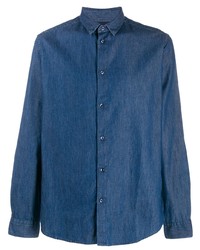 Мужская темно-синяя джинсовая рубашка от Natural Selection