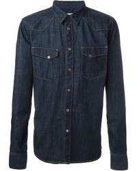 Мужская темно-синяя джинсовая рубашка от Nudie Jeans