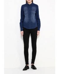 Женская темно-синяя джинсовая рубашка от Only