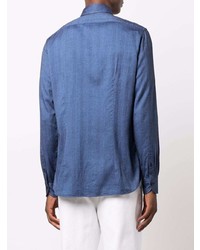 Мужская темно-синяя джинсовая рубашка от Xacus