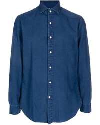 Мужская темно-синяя джинсовая рубашка от Polo Ralph Lauren