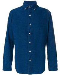 Мужская темно-синяя джинсовая рубашка от Ralph Lauren