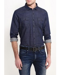 Мужская темно-синяя джинсовая рубашка от Replay