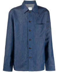 Мужская темно-синяя джинсовая рубашка от Sandro