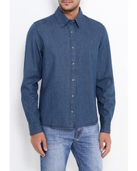 Мужская темно-синяя джинсовая рубашка от Time For Future