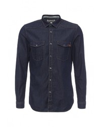 Мужская темно-синяя джинсовая рубашка от Tom Tailor Denim