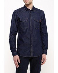 Мужская темно-синяя джинсовая рубашка от Tom Tailor Denim