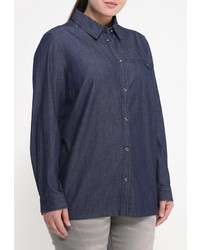 Женская темно-синяя джинсовая рубашка от Ulla Popken