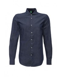 Мужская темно-синяя джинсовая рубашка от United Colors of Benetton