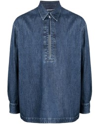 Мужская темно-синяя джинсовая рубашка от Valentino