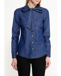 Женская темно-синяя джинсовая рубашка от Vero Moda