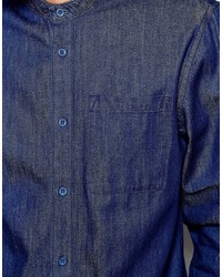 Мужская темно-синяя джинсовая рубашка от WÅVEN