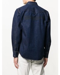 Мужская темно-синяя джинсовая рубашка от Calvin Klein 205W39nyc