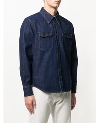 Мужская темно-синяя джинсовая рубашка от Calvin Klein 205W39nyc