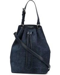 Темно-синяя джинсовая сумка-мешок от Derek Lam 10 Crosby