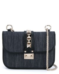 Женская темно-синяя джинсовая сумка от Valentino Garavani