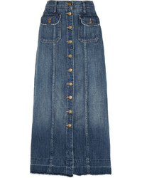 Темно-синяя джинсовая юбка на пуговицах от Current/Elliott