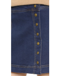 Темно-синяя джинсовая юбка на пуговицах от Free People