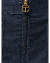 Темно-синяя джинсовая юбка от Tory Burch