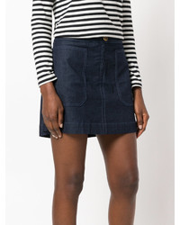 Темно-синяя джинсовая юбка от Tory Burch