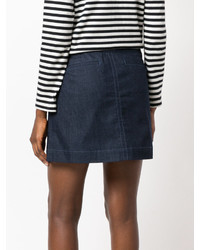 Темно-синяя джинсовая юбка от Tory Burch