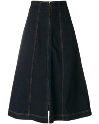 Темно-синяя джинсовая юбка от Fendi