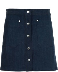 Темно-синяя джинсовая юбка от Rag & Bone
