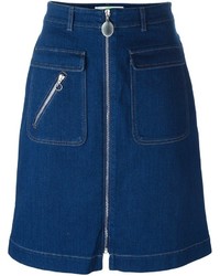 Темно-синяя джинсовая юбка от Stella McCartney