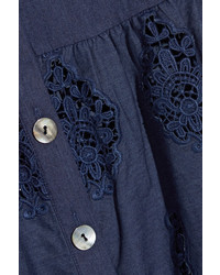 Темно-синяя длинная юбка от Miguelina