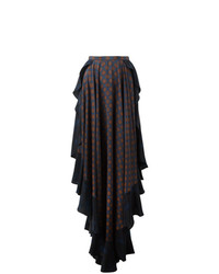 Темно-синяя длинная юбка от Lanvin