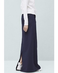 Темно-синяя длинная юбка от Mango