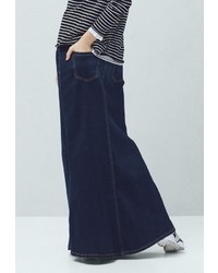 Темно-синяя длинная юбка от Mango