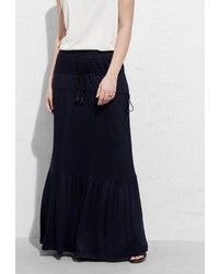 Темно-синяя длинная юбка от Violeta BY MANGO