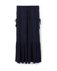 Темно-синяя длинная юбка от Violeta BY MANGO