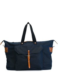Мужская темно-синяя дорожная сумка из плотной ткани от Ally Capellino