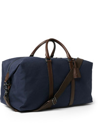 Мужская темно-синяя дорожная сумка из плотной ткани от Mulberry