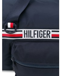 Мужская темно-синяя дорожная сумка из плотной ткани от Tommy Hilfiger