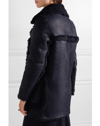 Женская темно-синяя дубленка от Karl Donoghue