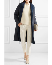 Женская темно-синяя дубленка от Akris