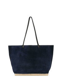 Темно-синяя замшевая большая сумка от Altuzarra