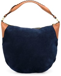 Темно-синяя замшевая большая сумка от Hayward