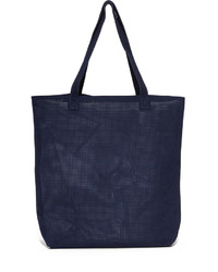 Темно-синяя замшевая большая сумка от Monserat De Lucca
