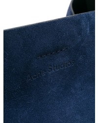 Темно-синяя замшевая большая сумка от Acne Studios