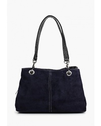 Темно-синяя замшевая большая сумка от Roberta Rossi